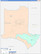 Los Alamos County Wall Map Color Cast Style
